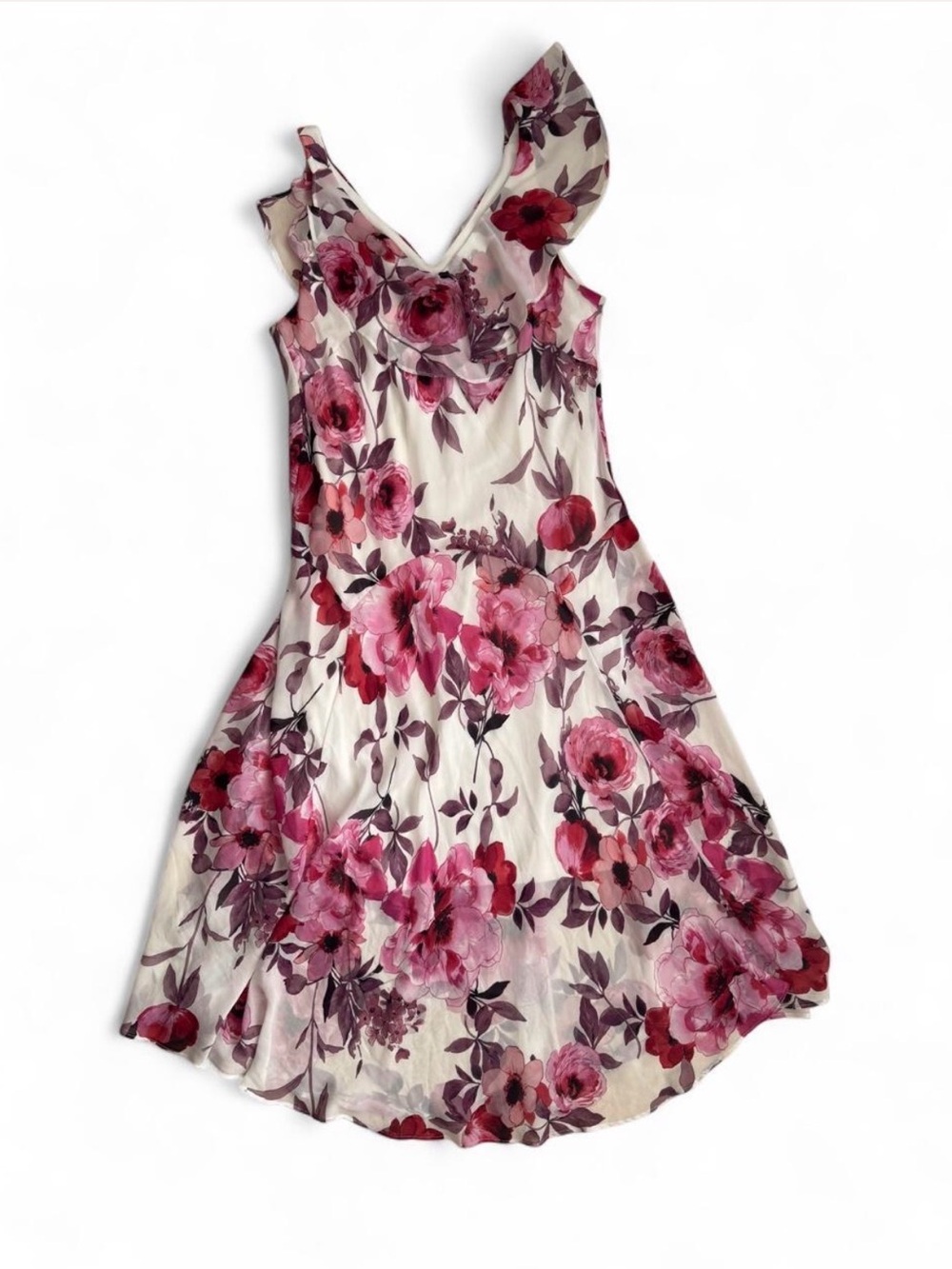 Robbie Bee Floral Chiffon Dress Size 10 - Picture 2 of 7